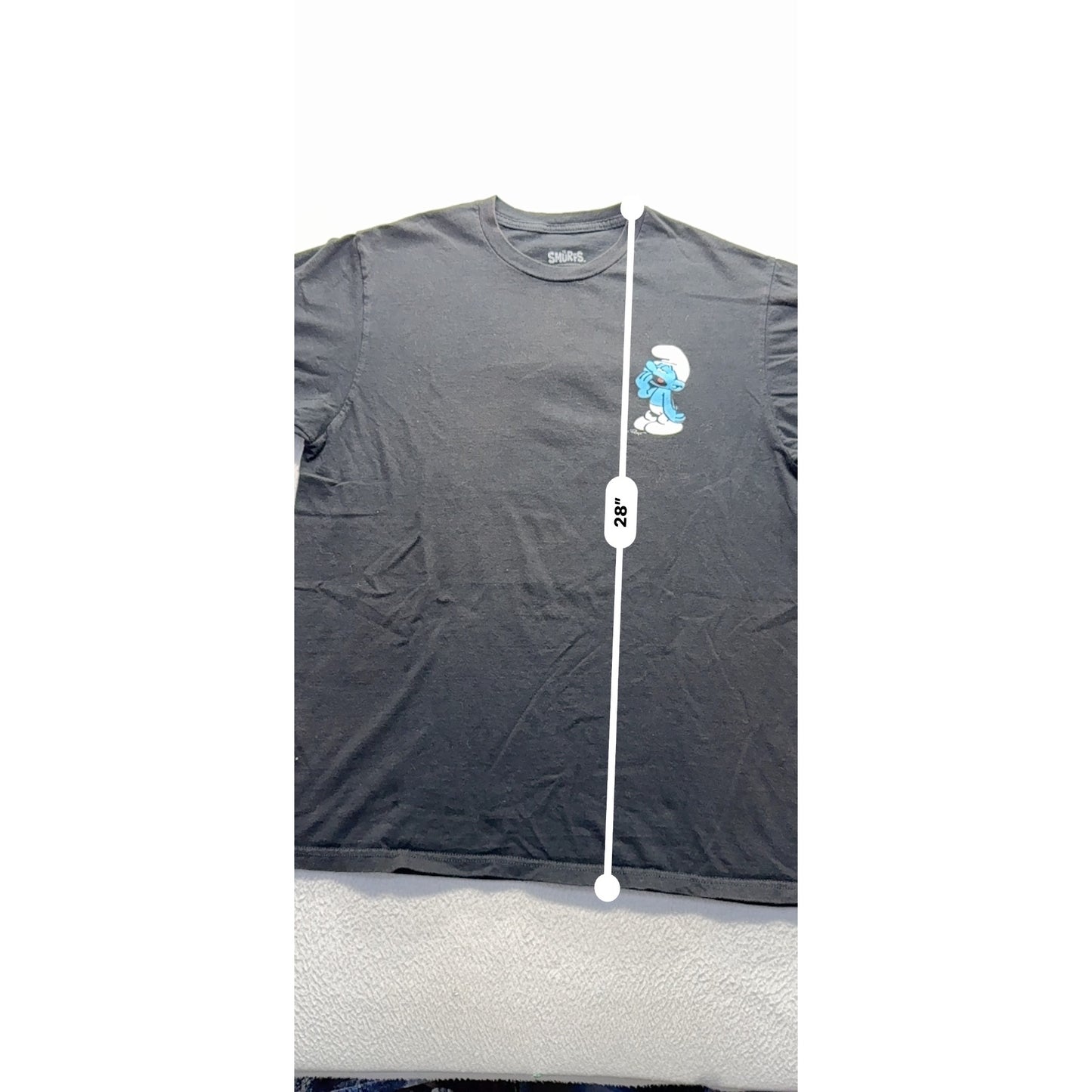 The Smurfs Black Crew Neck T-Shirt With Graphic Print  Size L 299B