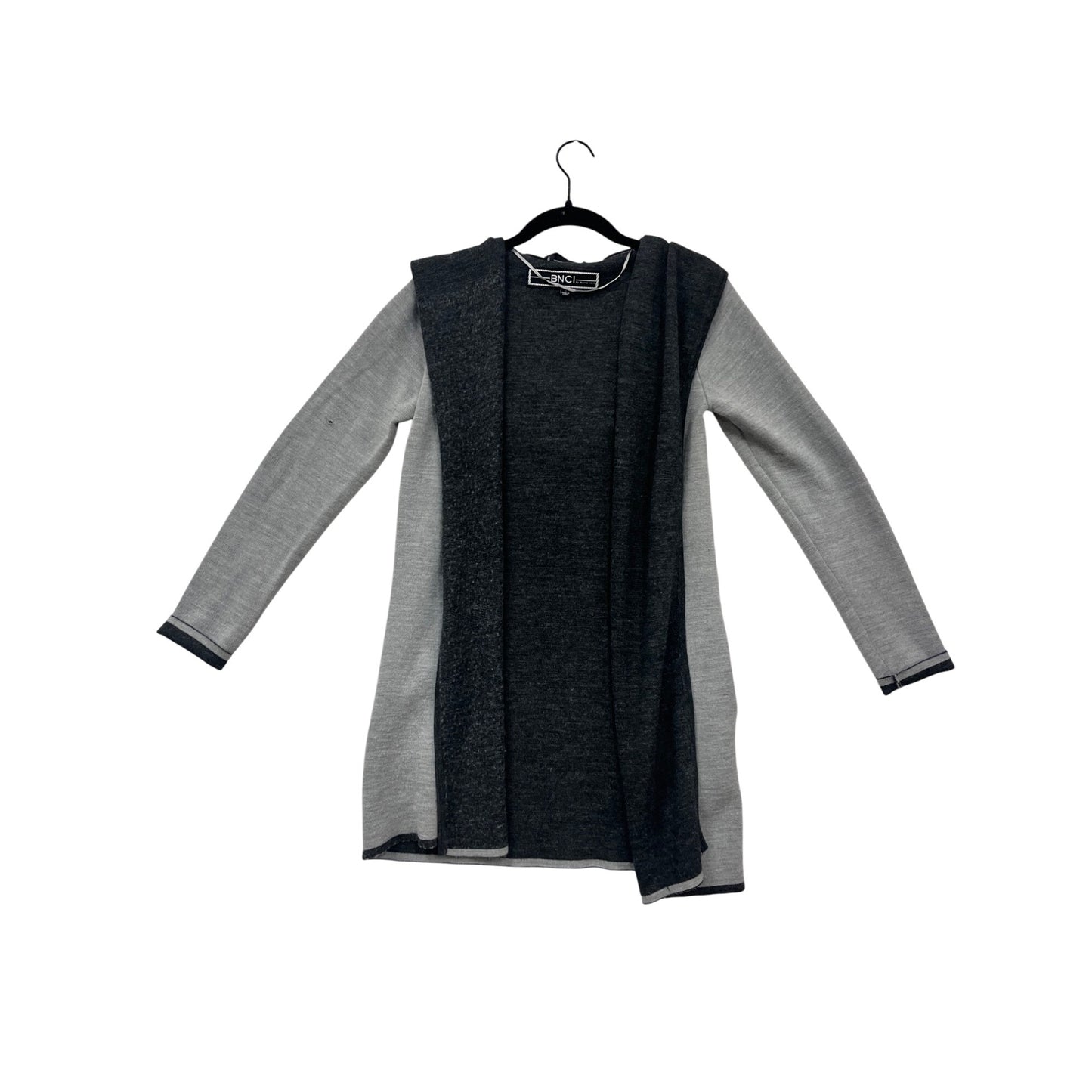 BNCI By Blanc Noir Hooded Open Front Cardigan Sweater S #207A