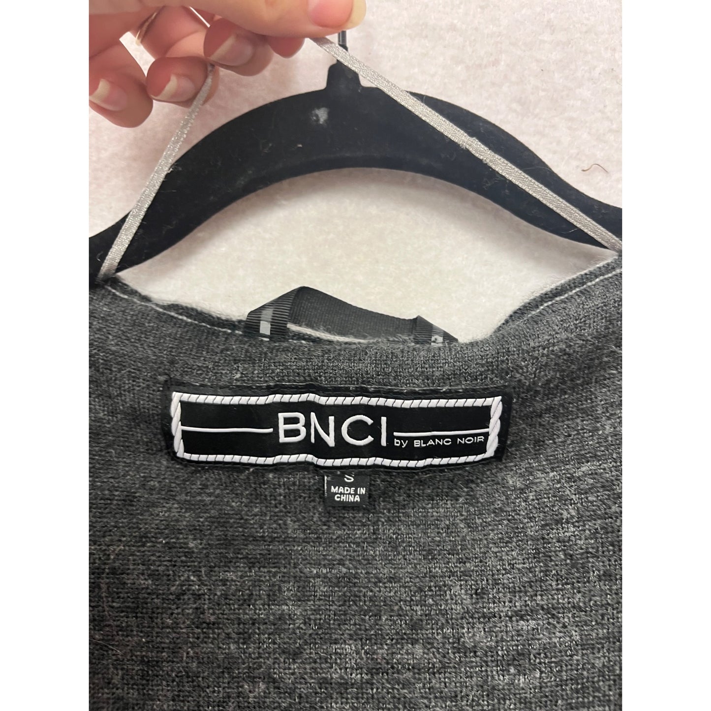 BNCI By Blanc Noir Hooded Open Front Cardigan Sweater S #207A