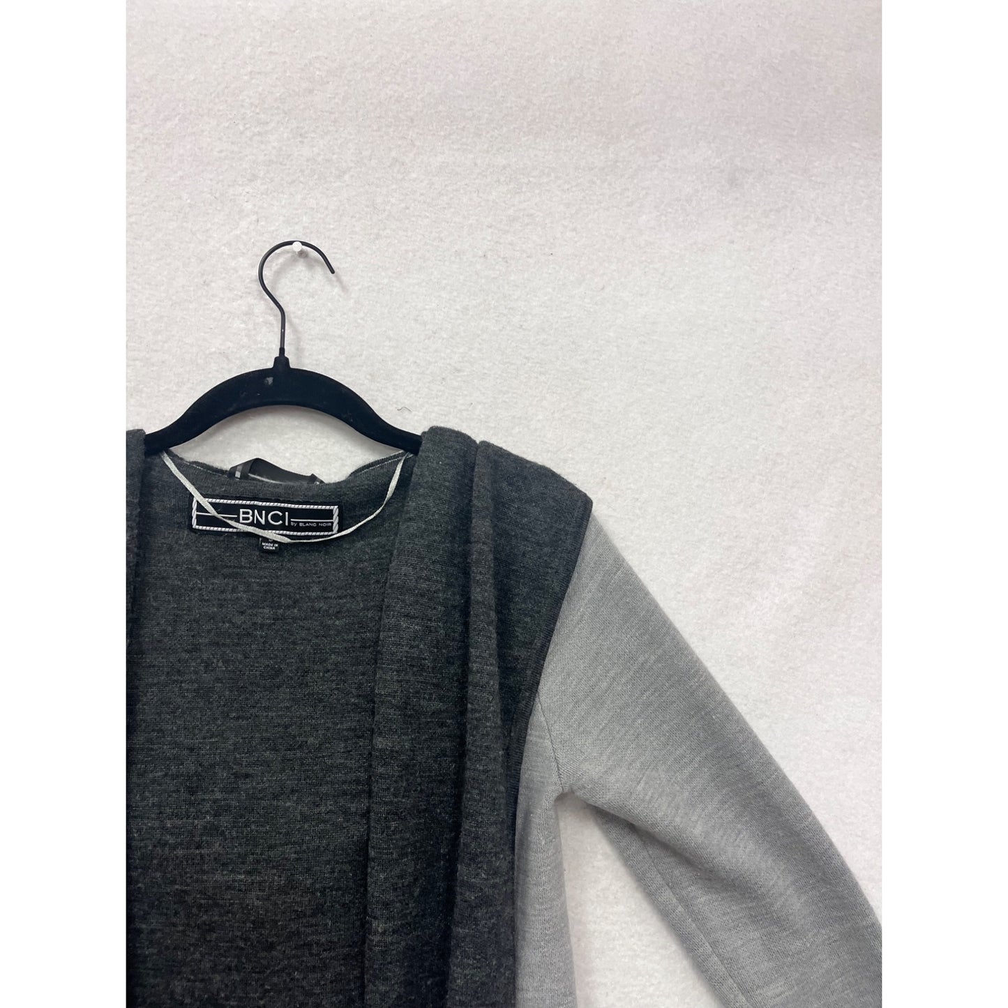 BNCI By Blanc Noir Hooded Open Front Cardigan Sweater S #207A