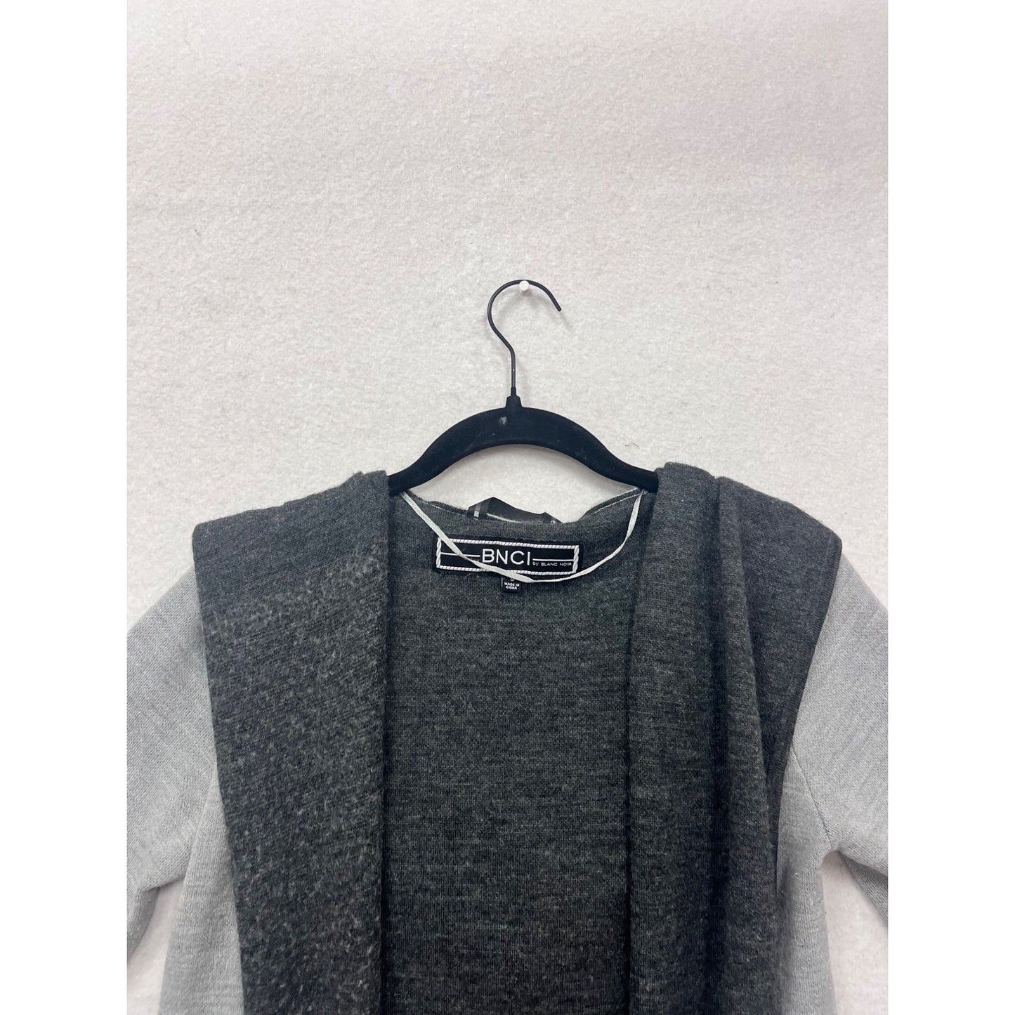 BNCI By Blanc Noir Hooded Open Front Cardigan Sweater S #207A