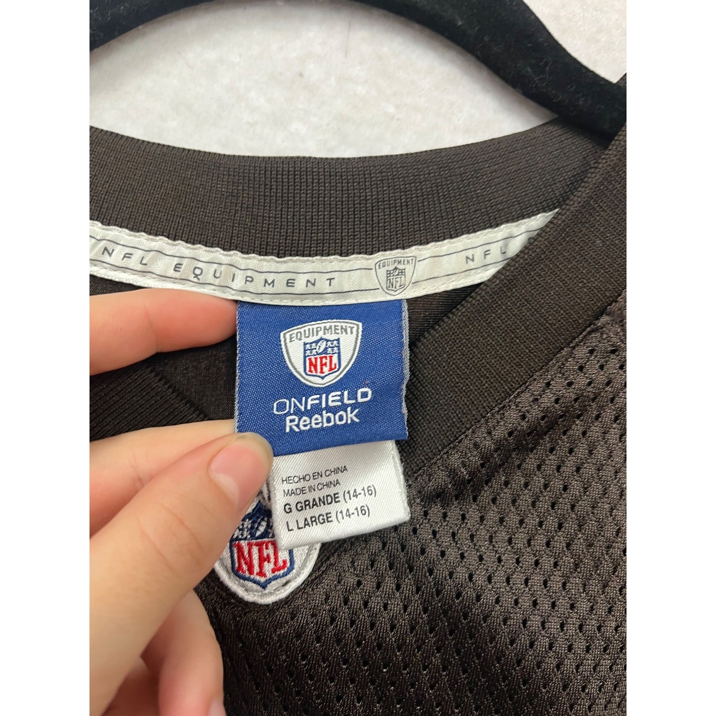 Reebok Cleveland Browns Brady Quinn #10 NFL Jersey Large #954A