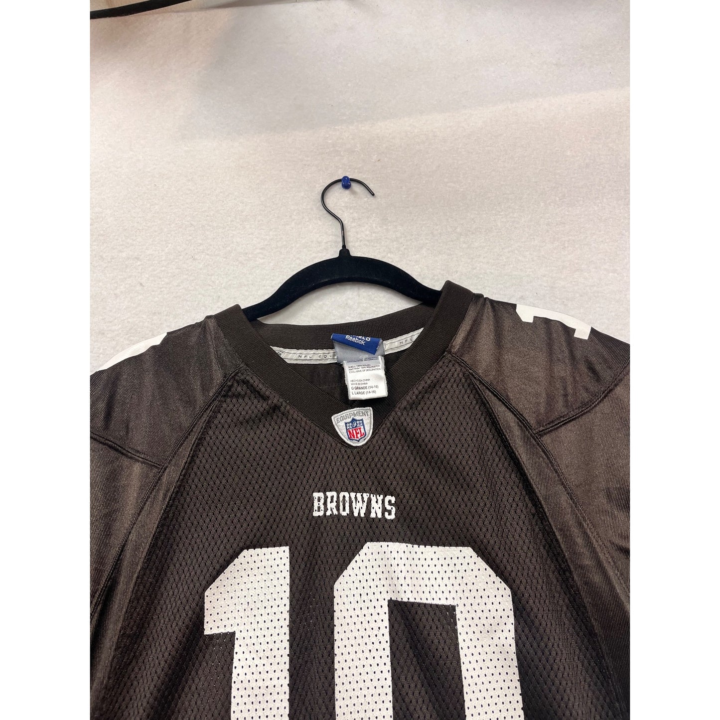 Reebok Cleveland Browns Brady Quinn #10 NFL Jersey Large #954A