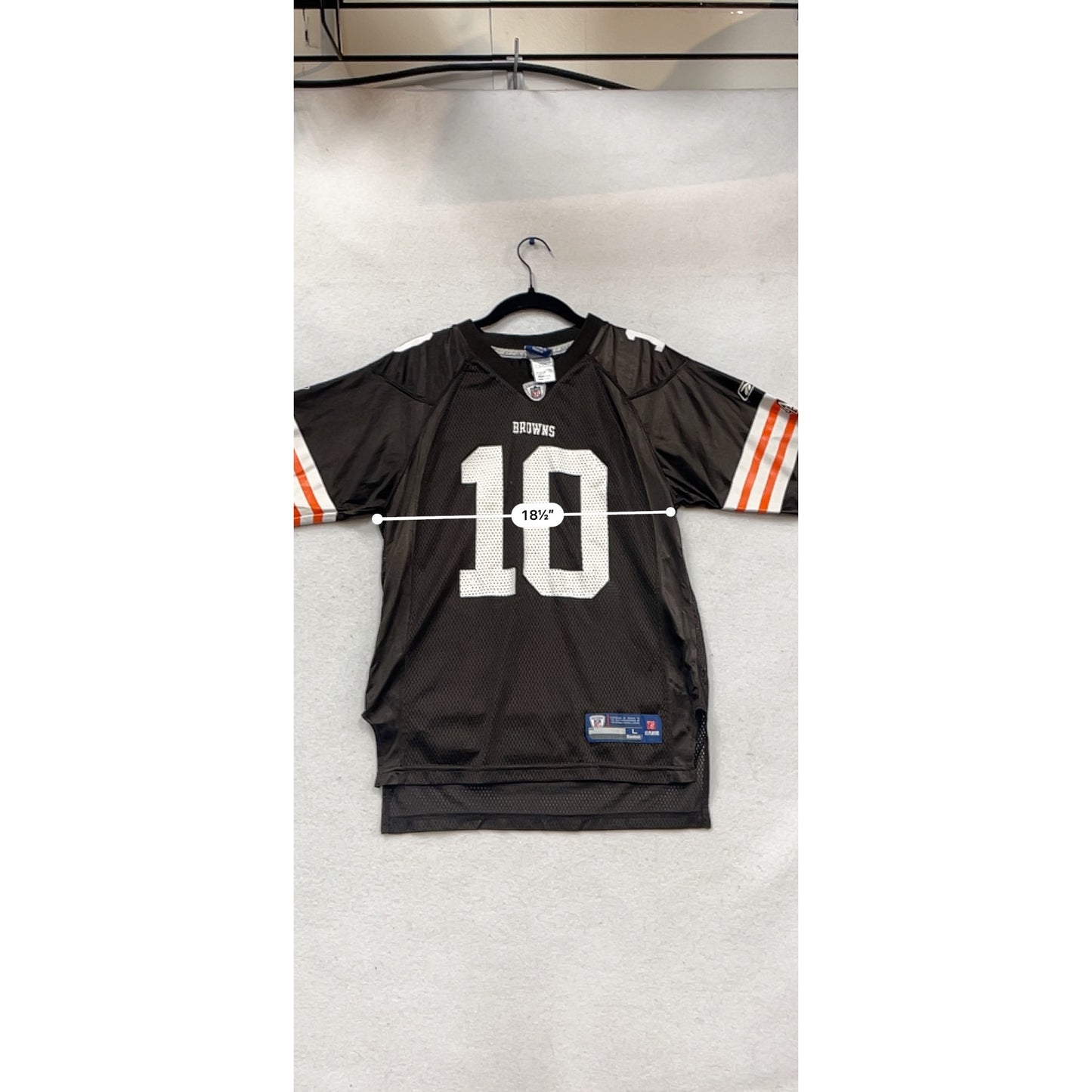 Reebok Cleveland Browns Brady Quinn #10 NFL Jersey Large #954A