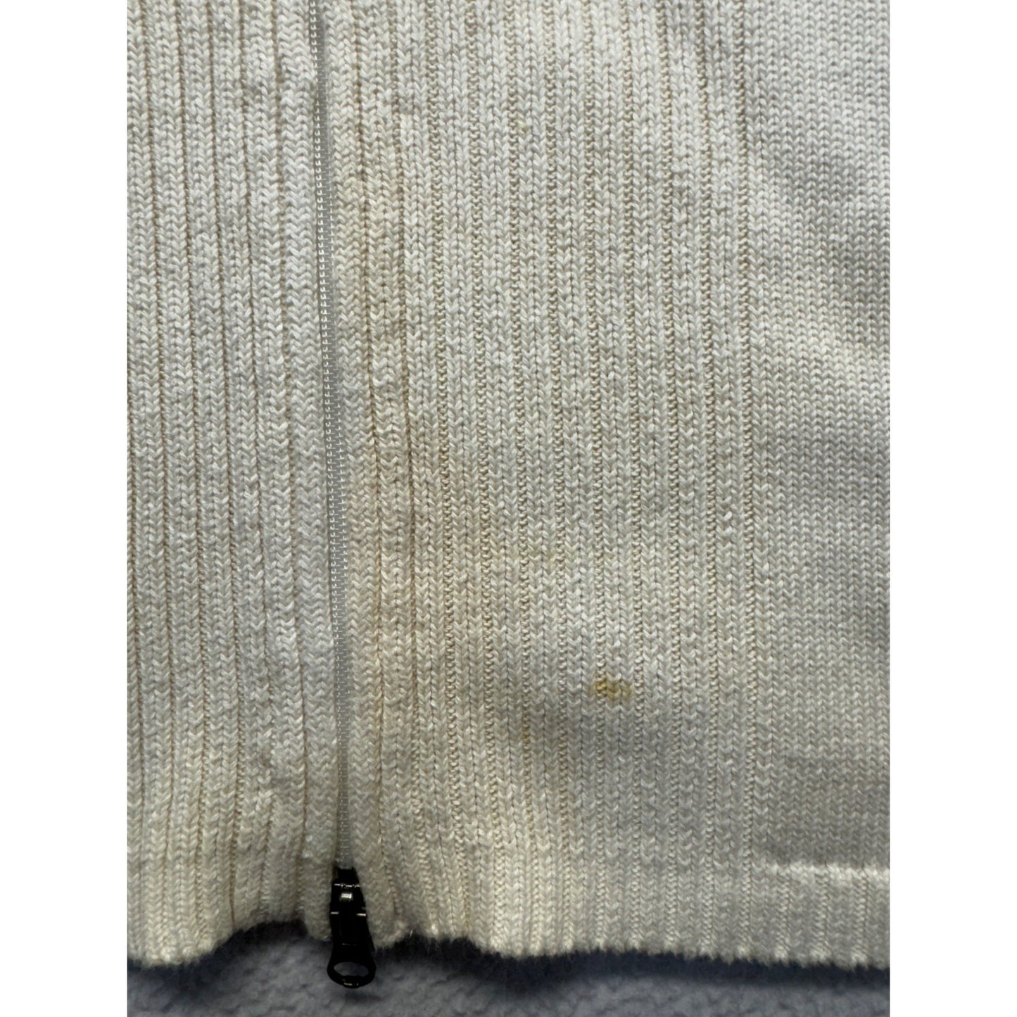 Lands End Full-Zip Ribbed Cardigan Sweater L 14-16 #9291