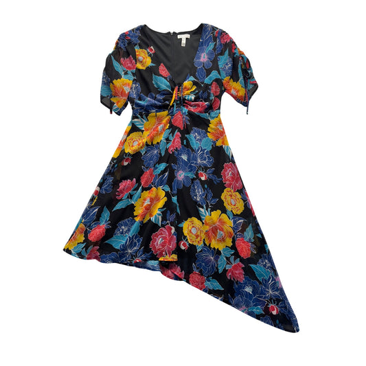 Floral Asymmetric Hem Dress By Leith XS #9187