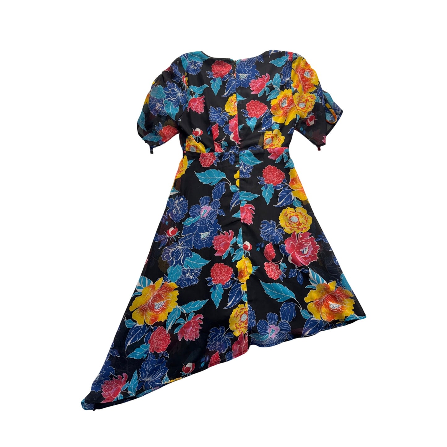 Floral Asymmetric Hem Dress By Leith XS #9187