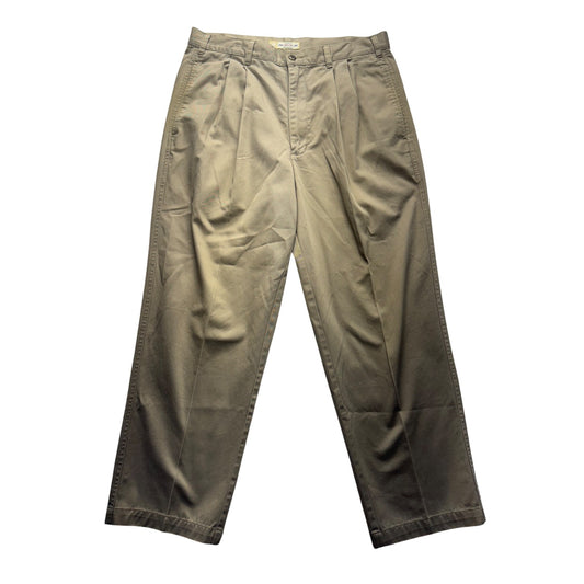 Cherokee Khakis 36x29 Tan Pleated Cotton Trousers #7909
