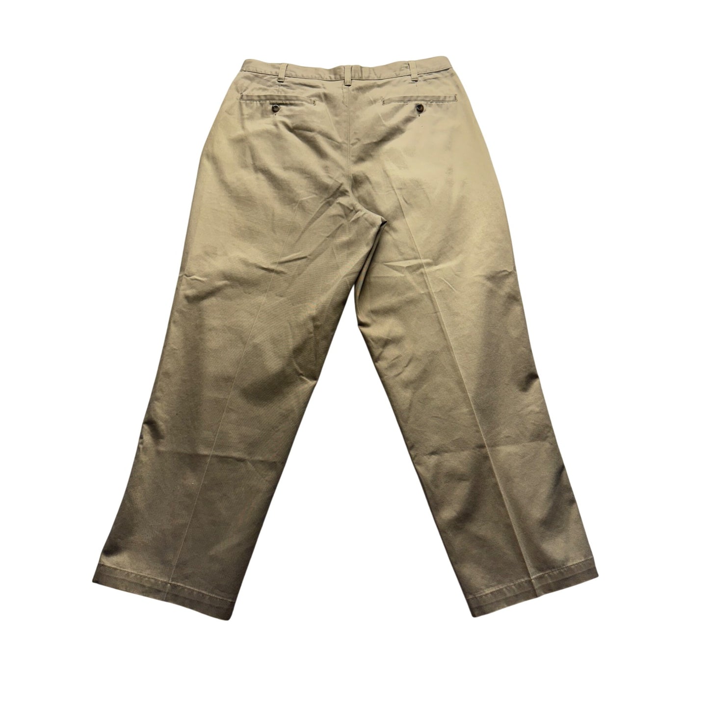 Cherokee Khakis 36x29 Tan Pleated Cotton Trousers #7909