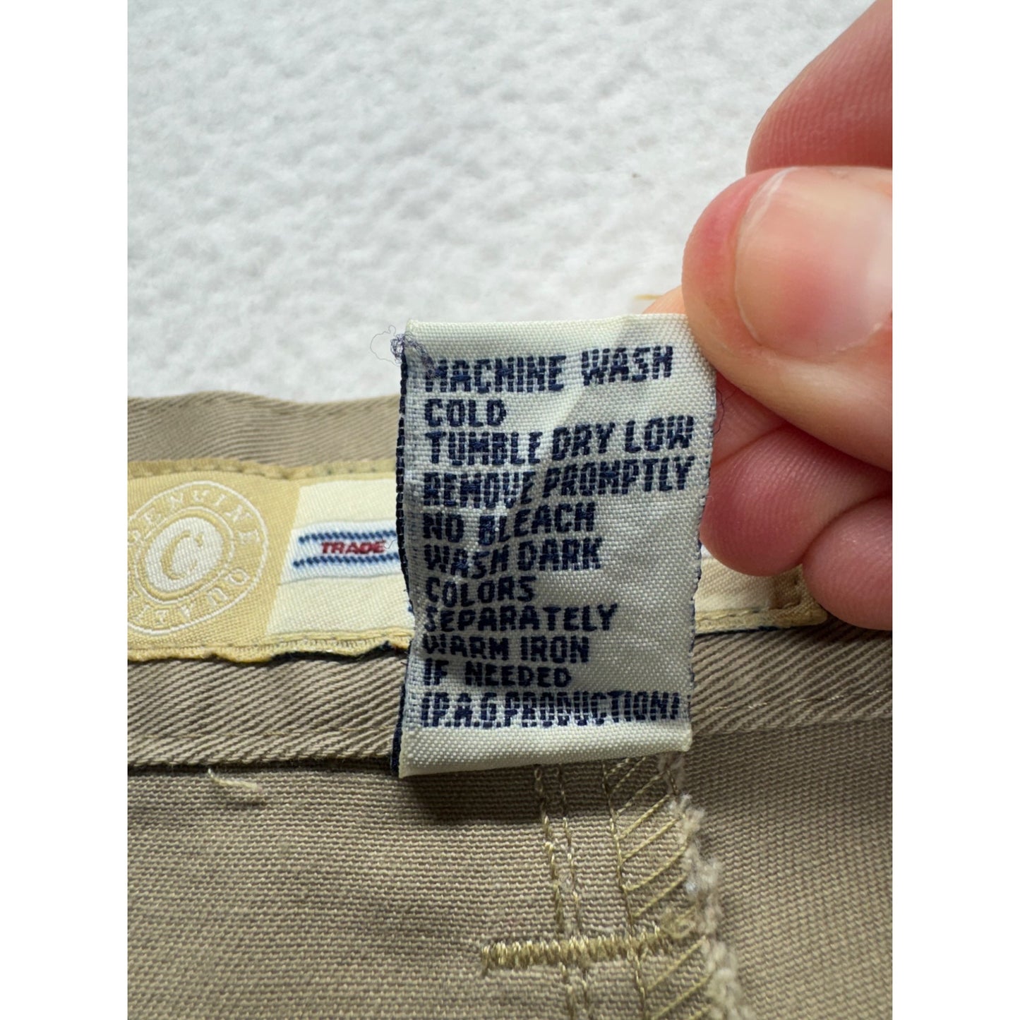 Cherokee Khakis 36x29 Tan Pleated Cotton Trousers #7909