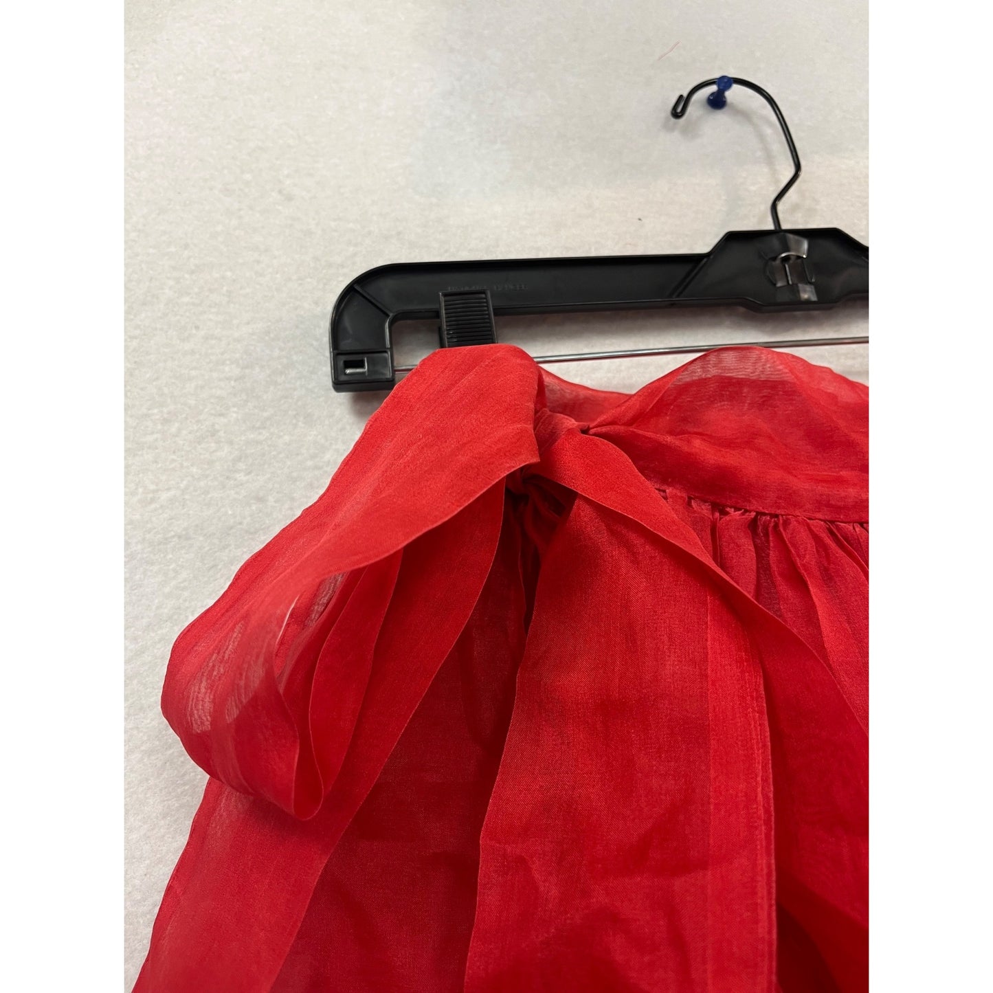 Red Embroidered Floral Mesh Skirt S/M #157C