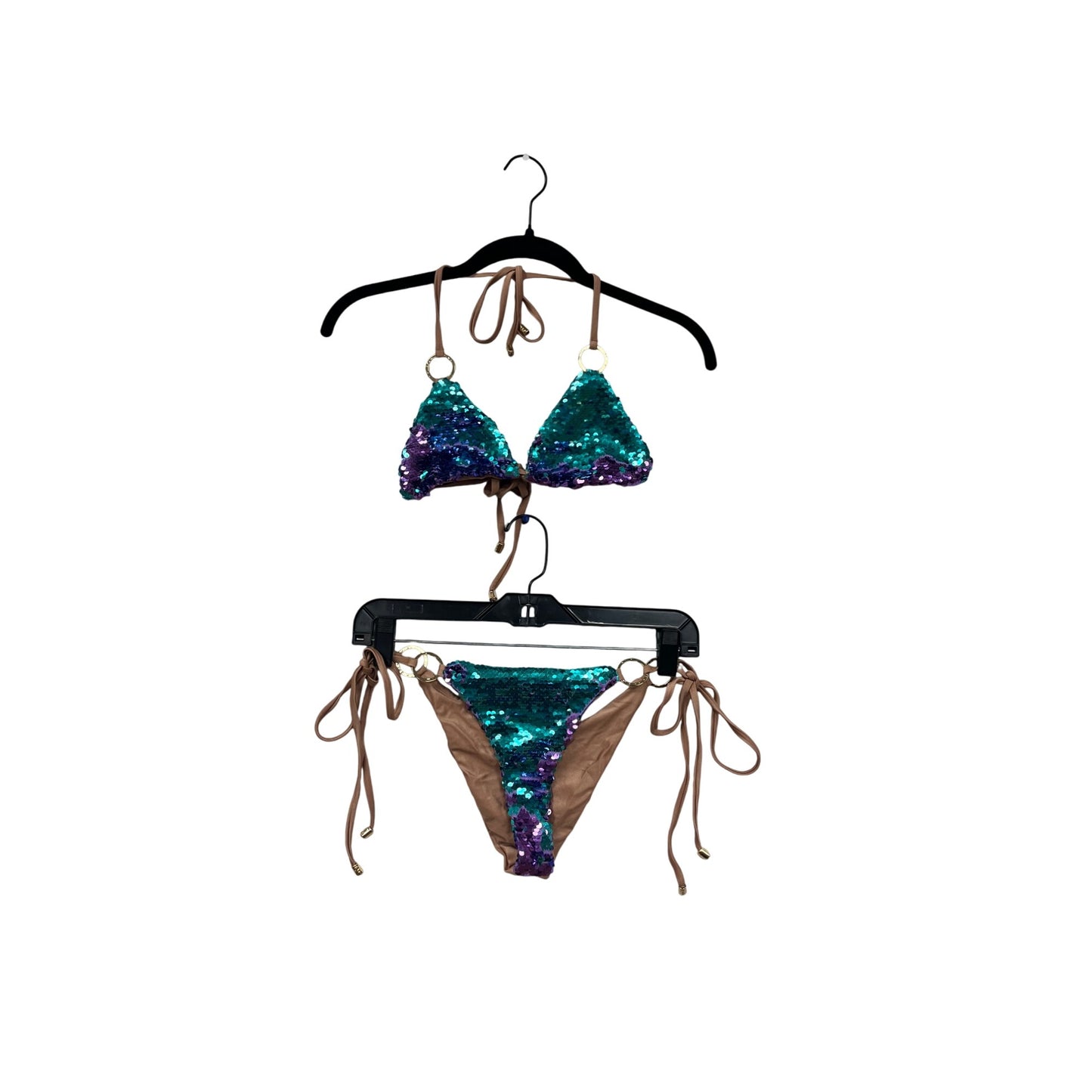 Sequin Triangle Bikini Set Womens S By Beach Bunny #8271