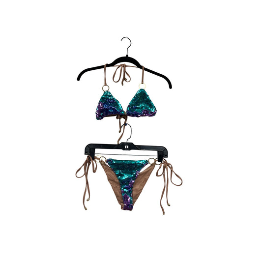 Sequin Triangle Bikini Set Womens S By Beach Bunny #8271