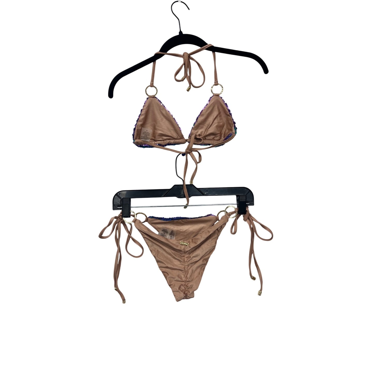 Sequin Triangle Bikini Set Womens S By Beach Bunny #8271