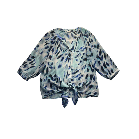 Kut From The Kloth Tie-Front Blouse Large #7899