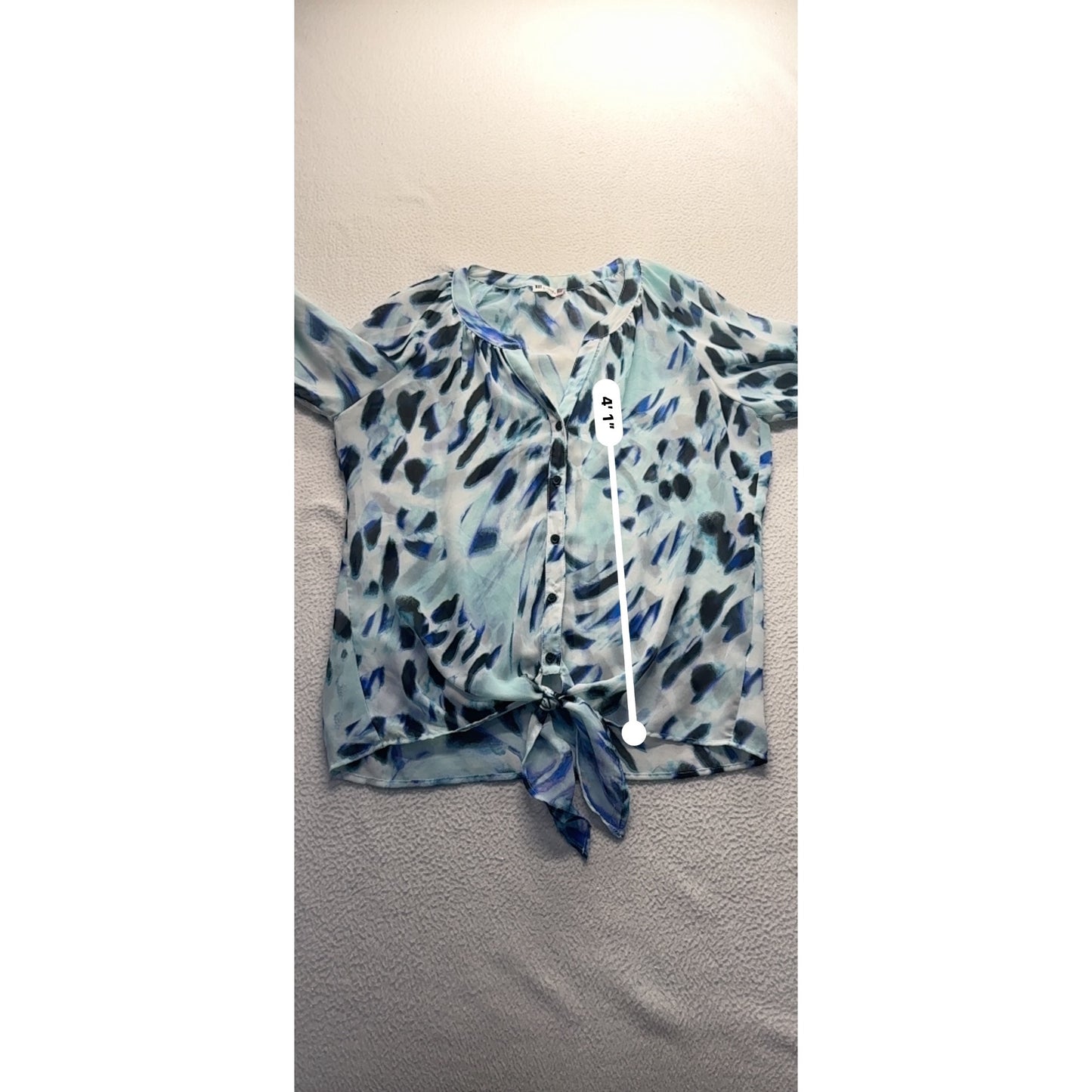 Kut From The Kloth Tie-Front Blouse Large #7899