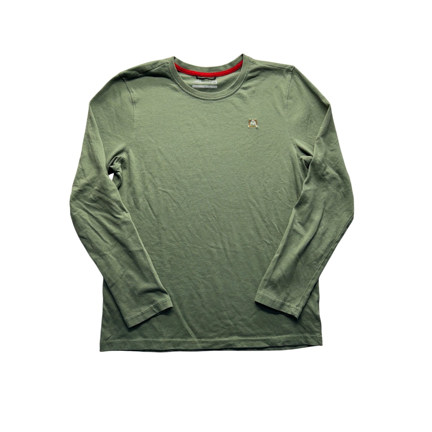Avalanche Mens Medium Long-Sleeve Green Crewneck Shirt #9548