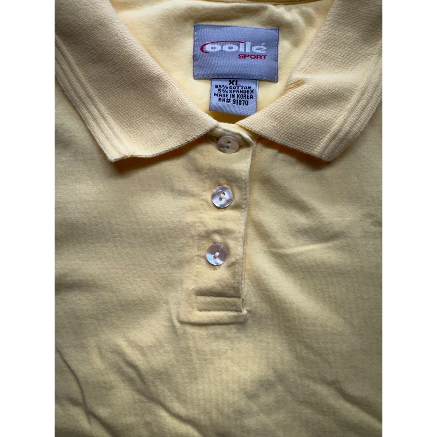 Bolé Sport XL Yellow Polo Shirt Cotton/Spandex #7996