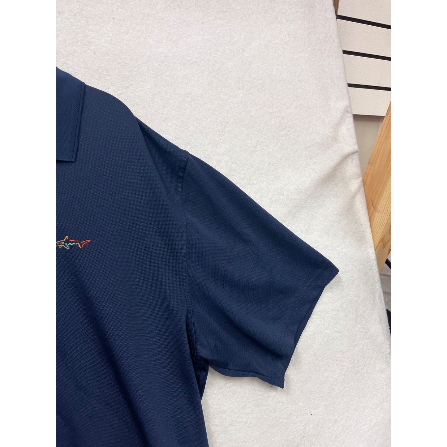 Greg Norman Navy Polo Shirt Mens XL Play Dry Stretch Golf Wear #29A