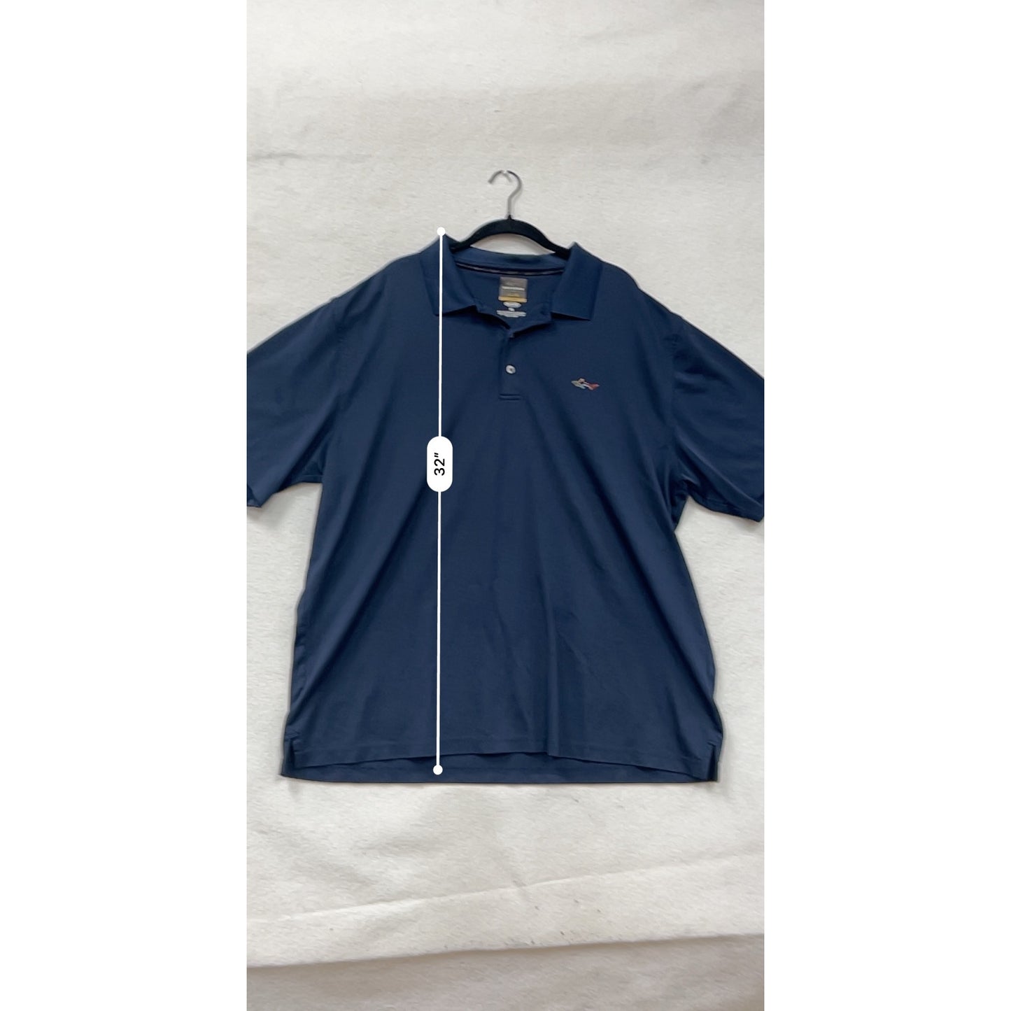 Greg Norman Navy Polo Shirt Mens XL Play Dry Stretch Golf Wear #29A