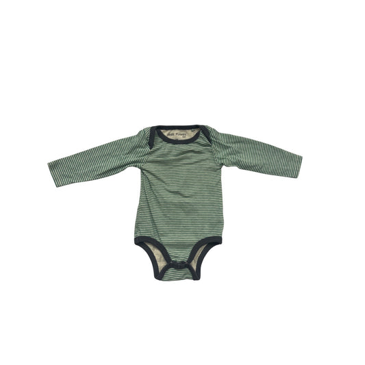 Green & White Striped Baby Bodysuit 3M #134C