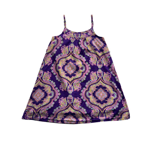 Gap Kids XS (4-5) Purple Paisley Sleeveless Dress 100% Cotton 256B