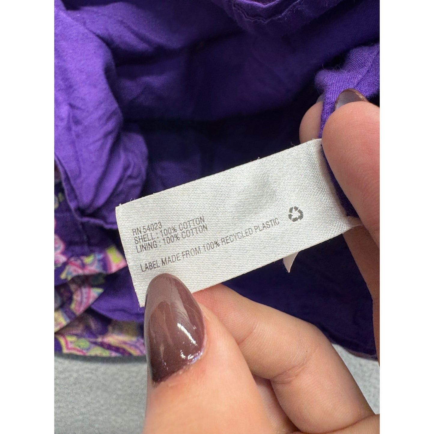 Gap Kids XS (4-5) Purple Paisley Sleeveless Dress 100% Cotton 256B