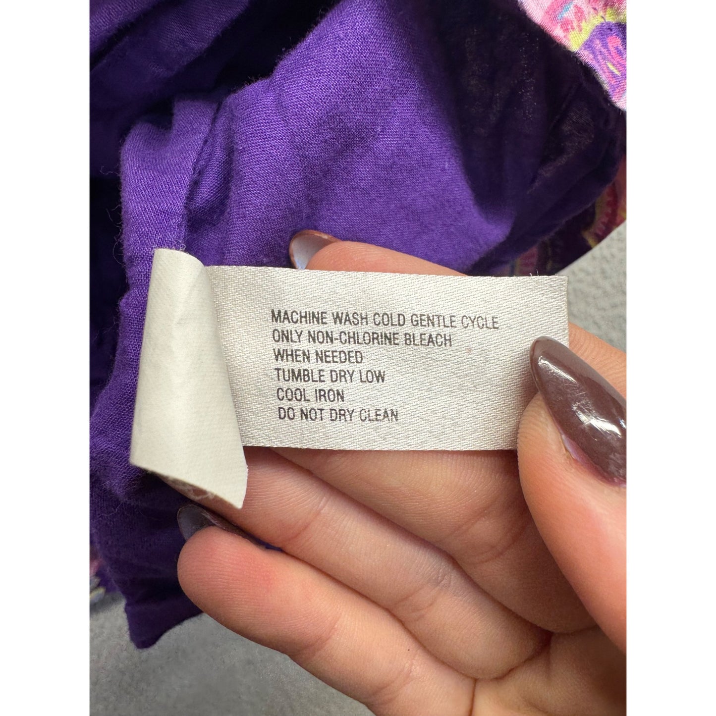 Gap Kids XS (4-5) Purple Paisley Sleeveless Dress 100% Cotton 256B