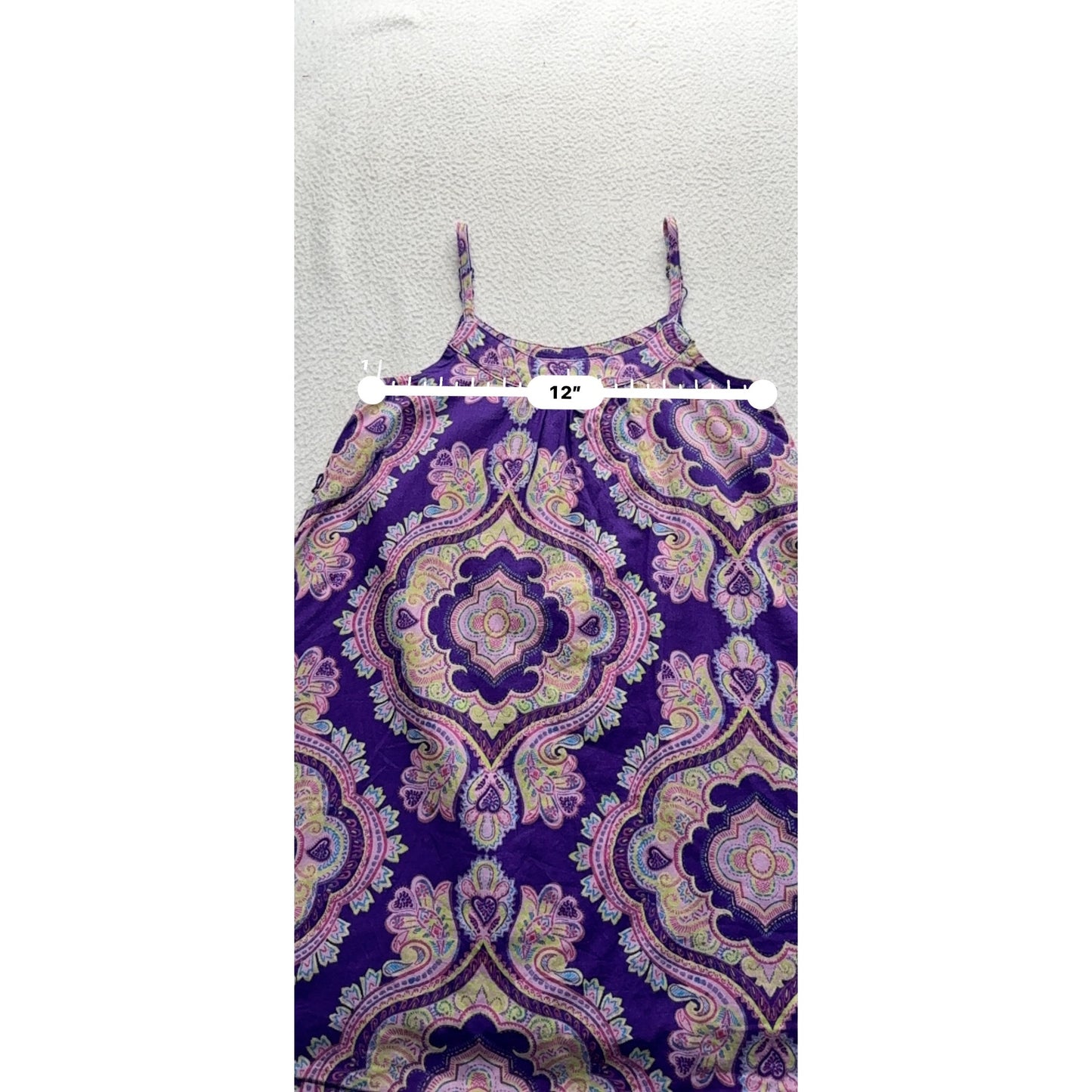 Gap Kids XS (4-5) Purple Paisley Sleeveless Dress 100% Cotton 256B