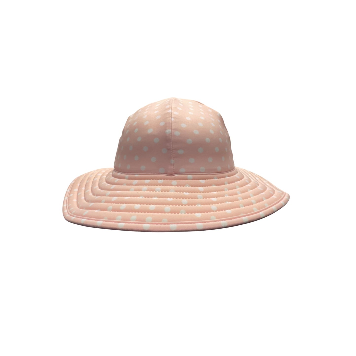 RuffleButts Pink Polka Dot Reversible Wide Brim Sun Hat #9213
