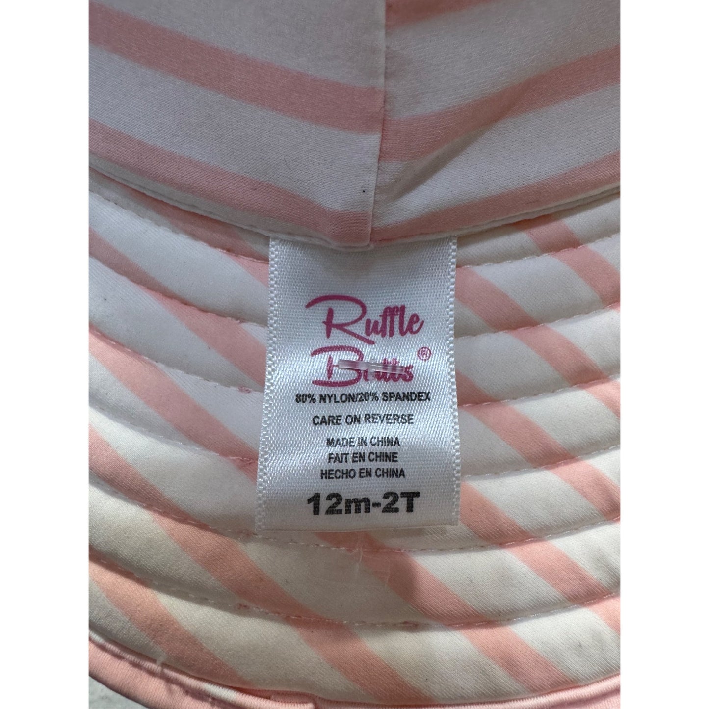 RuffleButts Pink Polka Dot Reversible Wide Brim Sun Hat #9213
