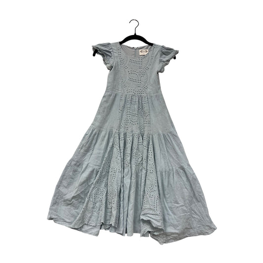 Joyfolie Light Blue Eyelet Maxi Dress Size 6 #8942