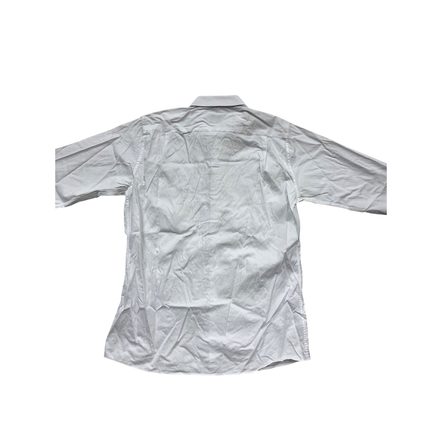 Hamilton Shirts White Button-Up Dress Shirt 17.5 Cotton Classic Fit #113C
