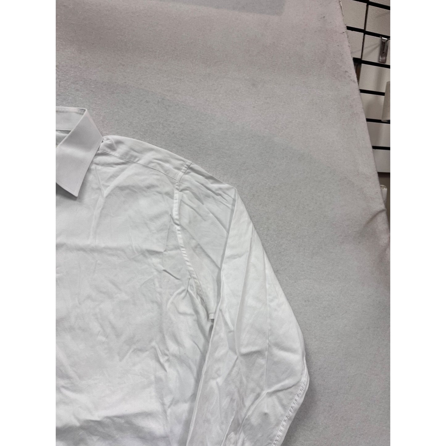 Hamilton Shirts White Button-Up Dress Shirt 17.5 Cotton Classic Fit #113C