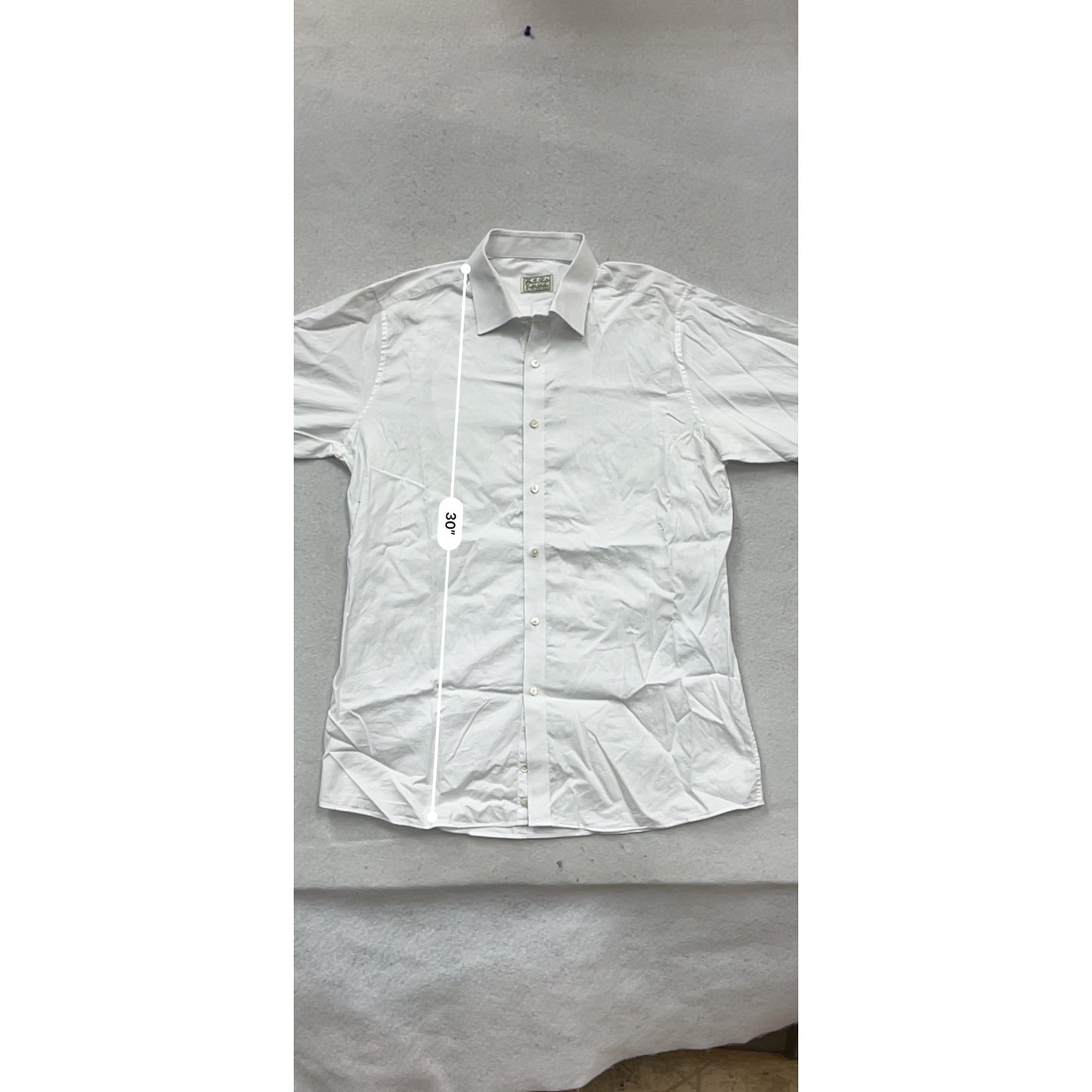 Hamilton Shirts White Button-Up Dress Shirt 17.5 Cotton Classic Fit #113C