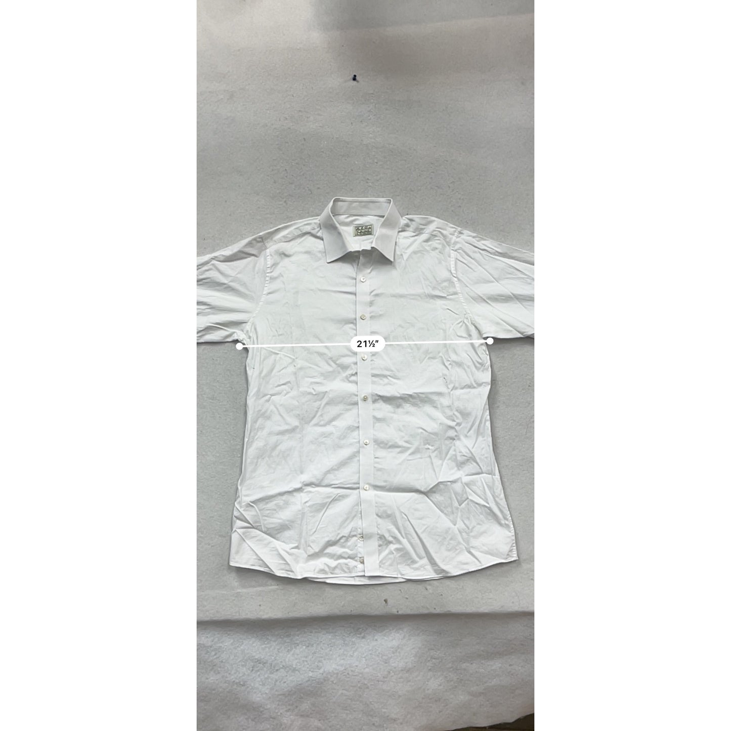 Hamilton Shirts White Button-Up Dress Shirt 17.5 Cotton Classic Fit #113C