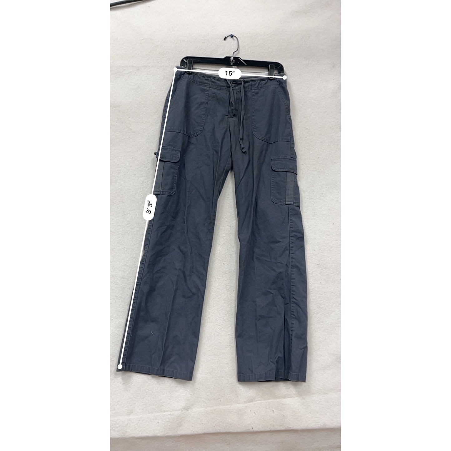 Cabelas Casuals Cargo Pants Size 8 Reg 100% Cotton Gray #848A
