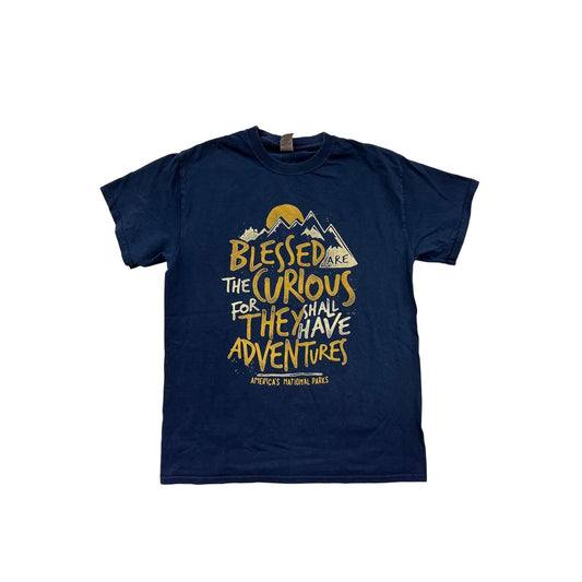 Blessed Are The Curious Graphic Tee Unisex M Gildan  #8115