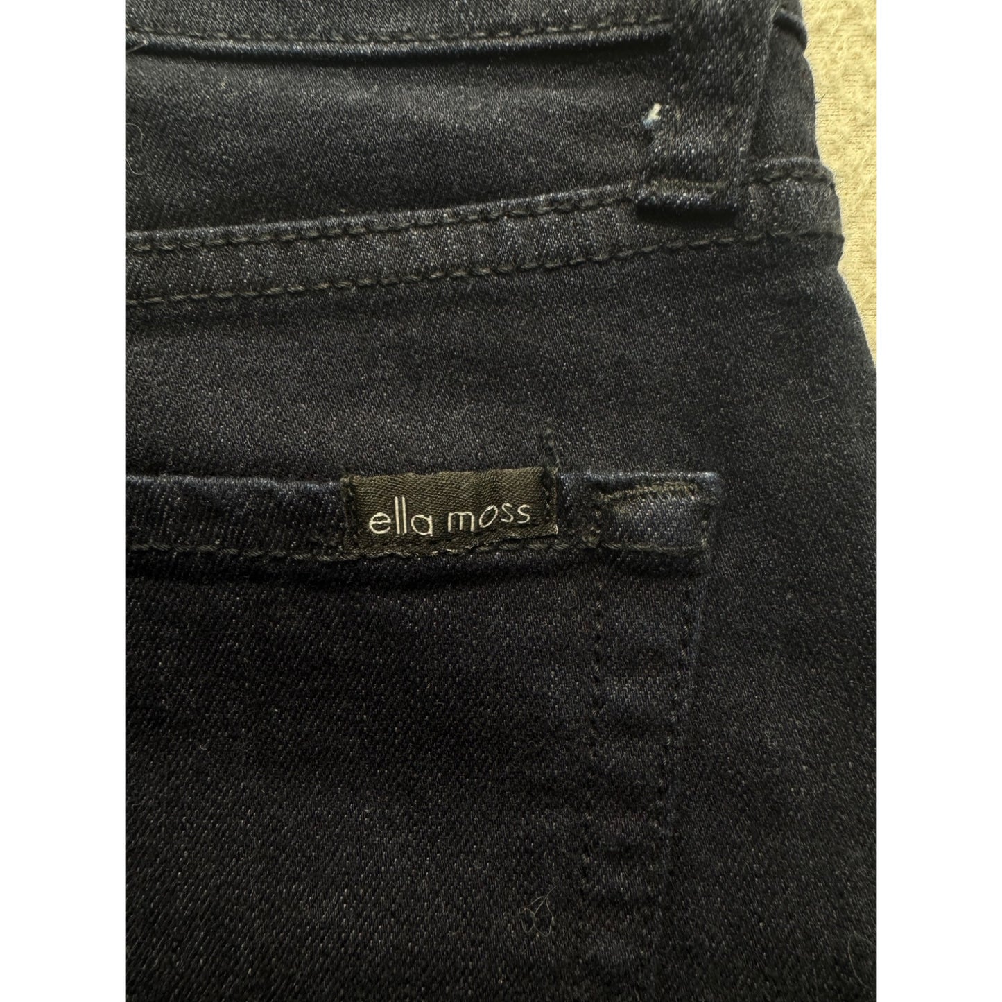 Ella Moss Dark Wash Flare Jeans With Snake Print Trim Size 26 #9667