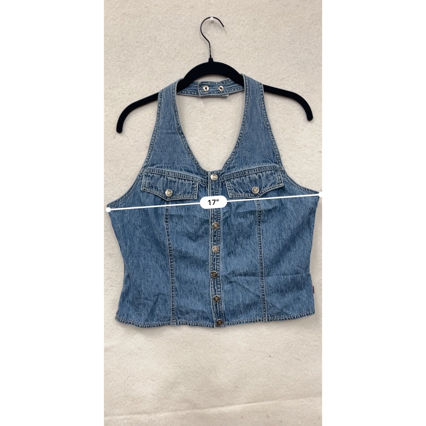 Route 66 Denim Halter Top Size 14 #8502