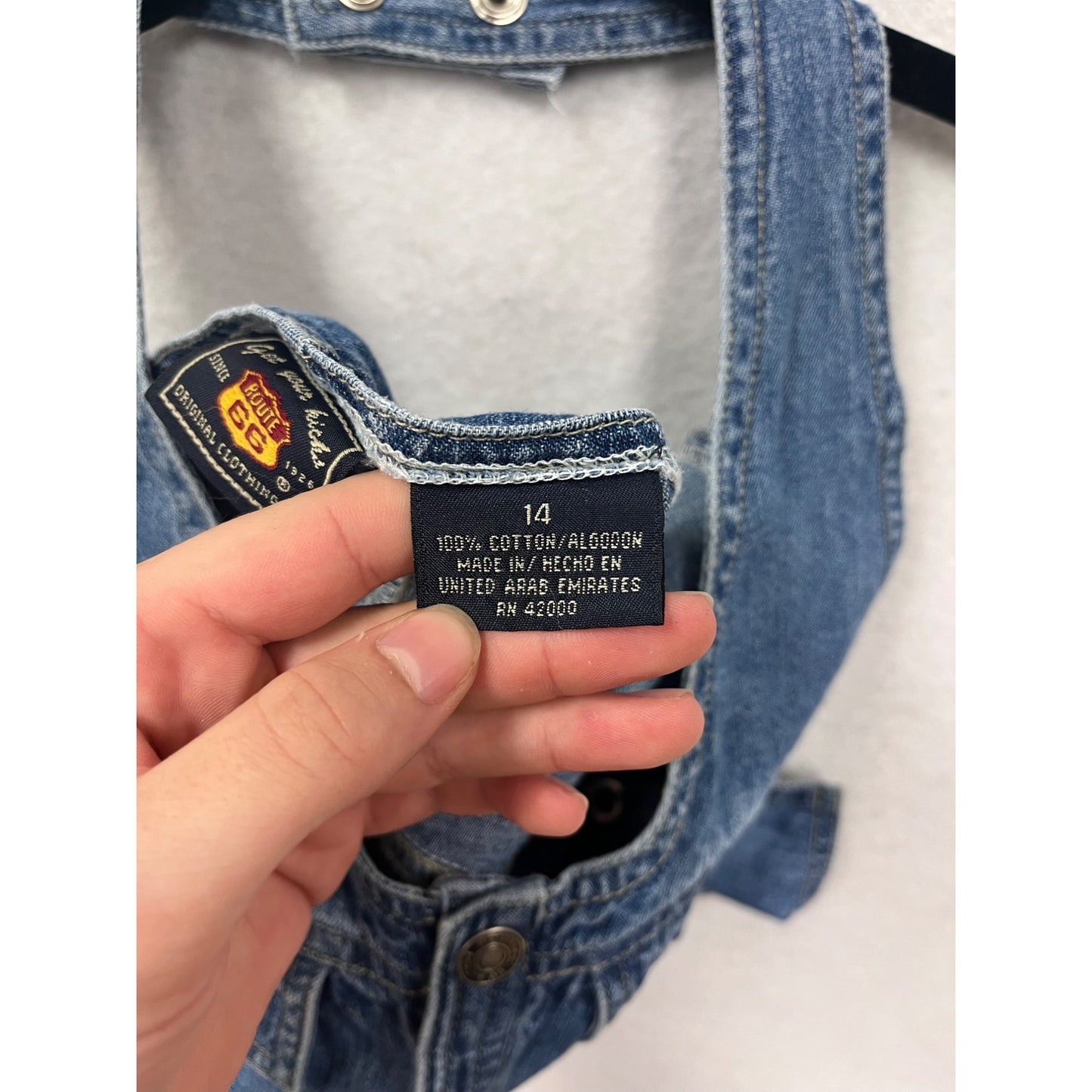 Route 66 Denim Halter Top Size 14 #8502