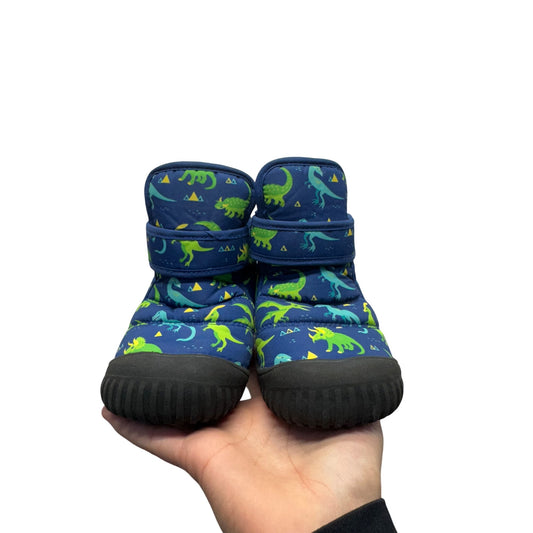 Dinosaur Print Insulated Winter Boots With Fleece Lining Size 10 #9701