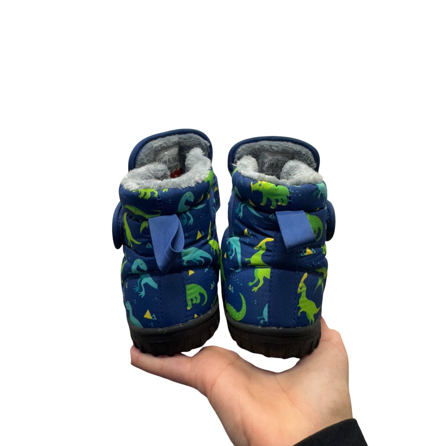 Dinosaur Print Insulated Winter Boots With Fleece Lining Size 10 #9701