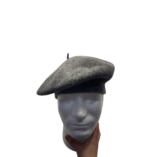 Gray Wool French-Style Beret Hat For Adults #9222