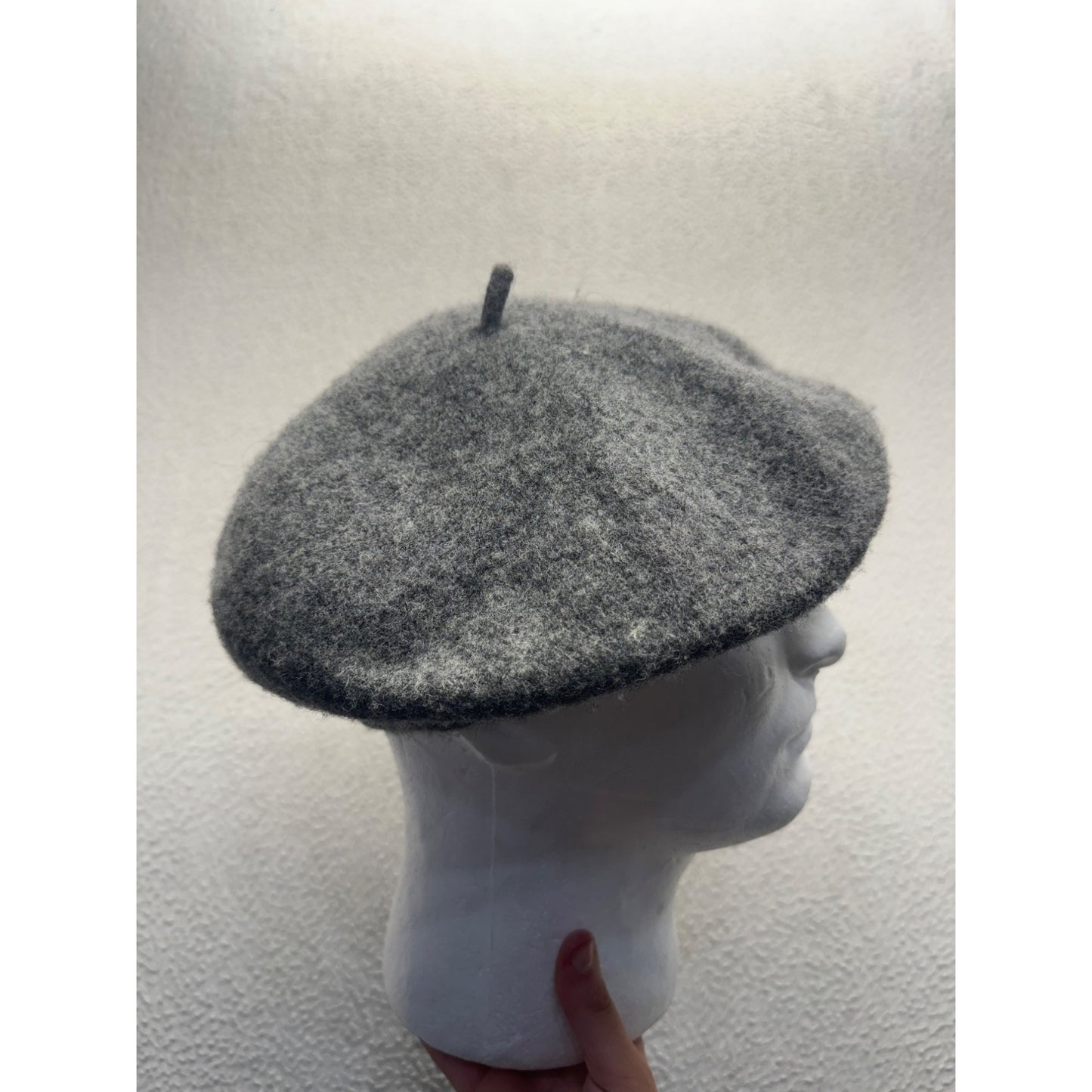 Gray Wool French-Style Beret Hat For Adults #9222