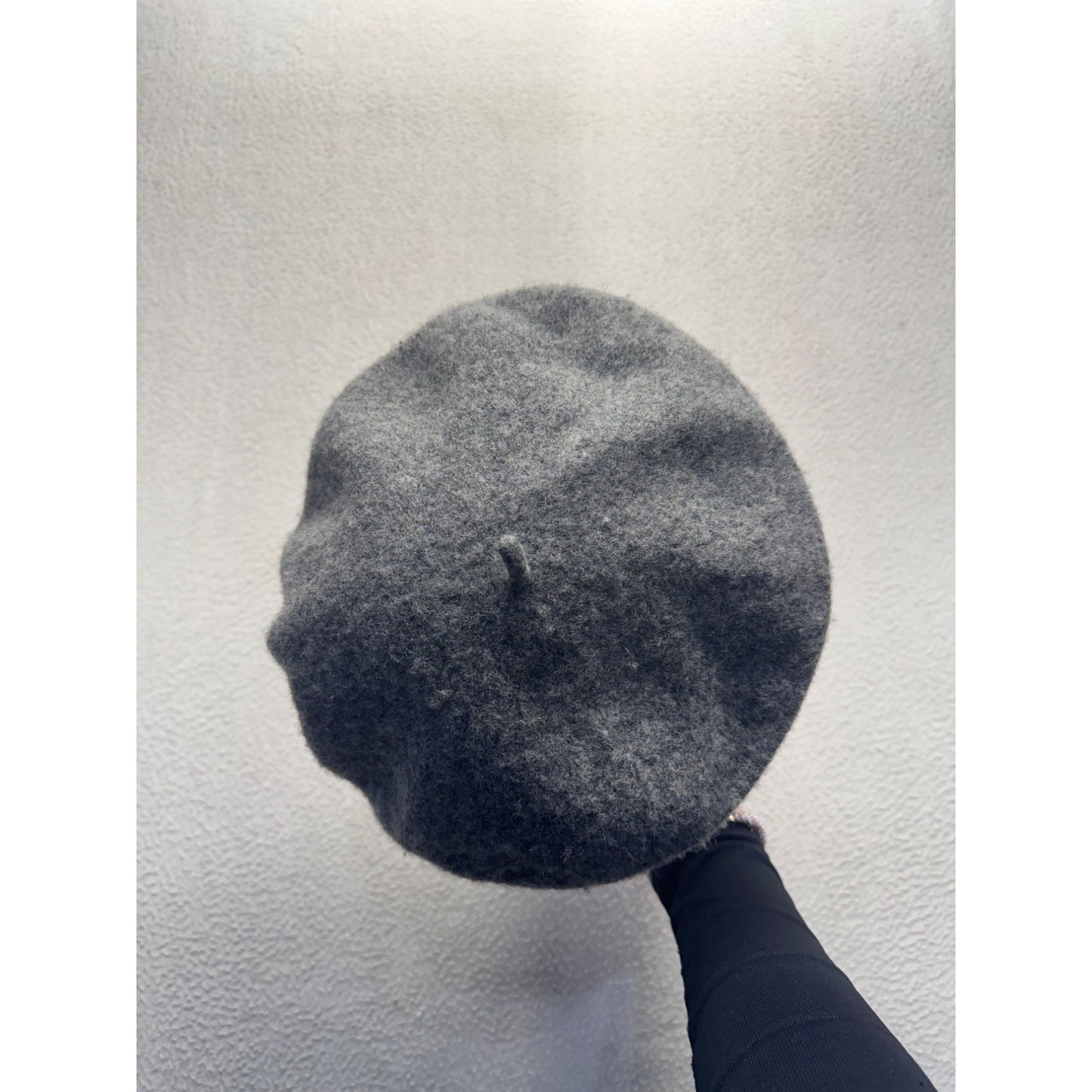 Gray Wool French-Style Beret Hat For Adults #9222