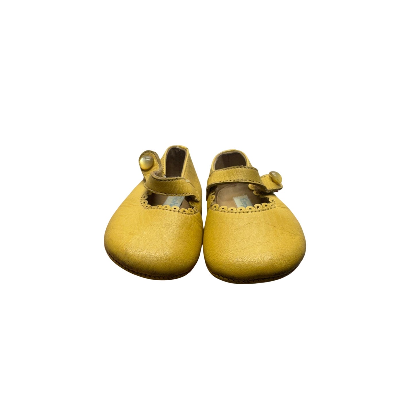 Baby PioLita Yellow Leather Mary Jane Baby Shoes US 2 EU 17 #9820