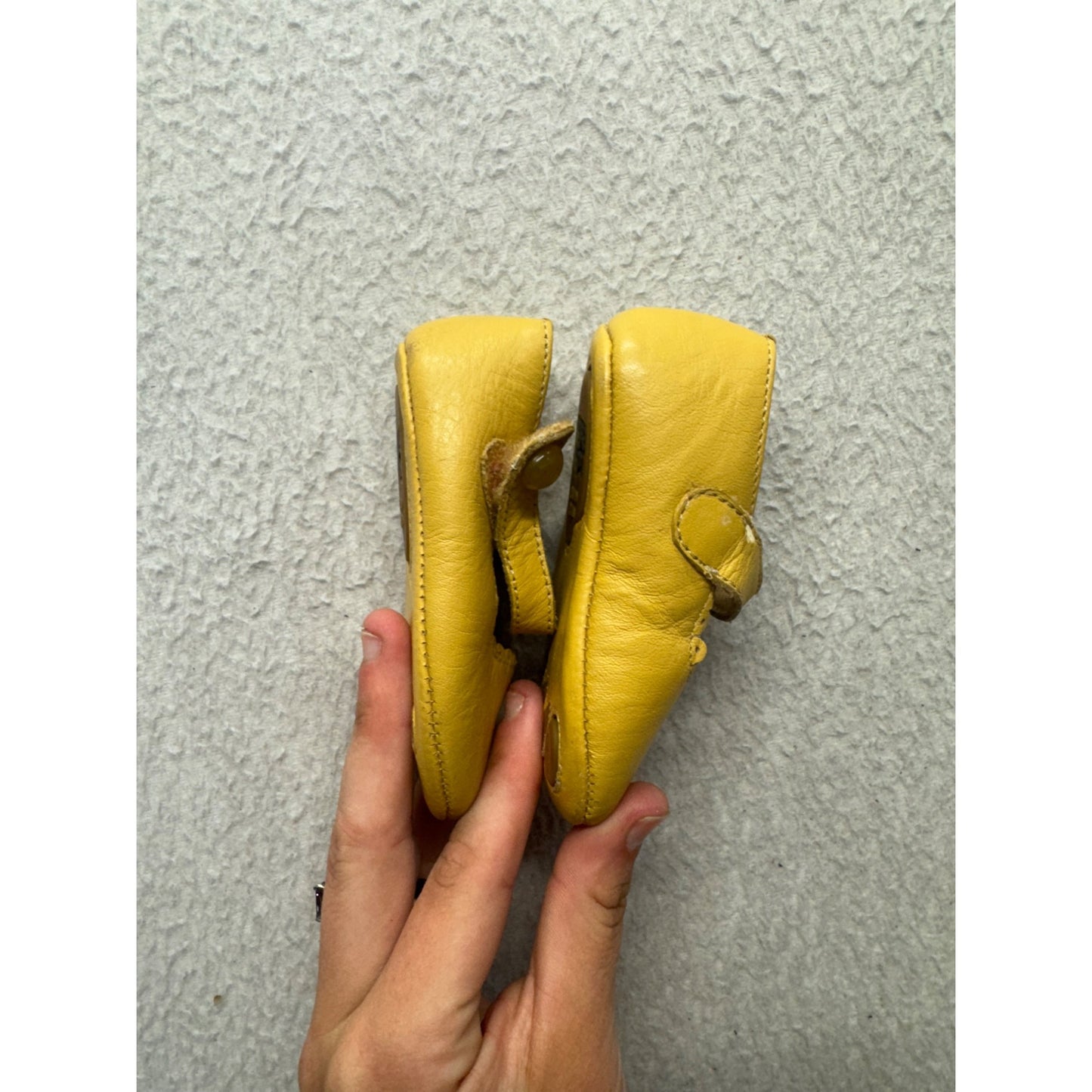 Baby PioLita Yellow Leather Mary Jane Baby Shoes US 2 EU 17 #9820