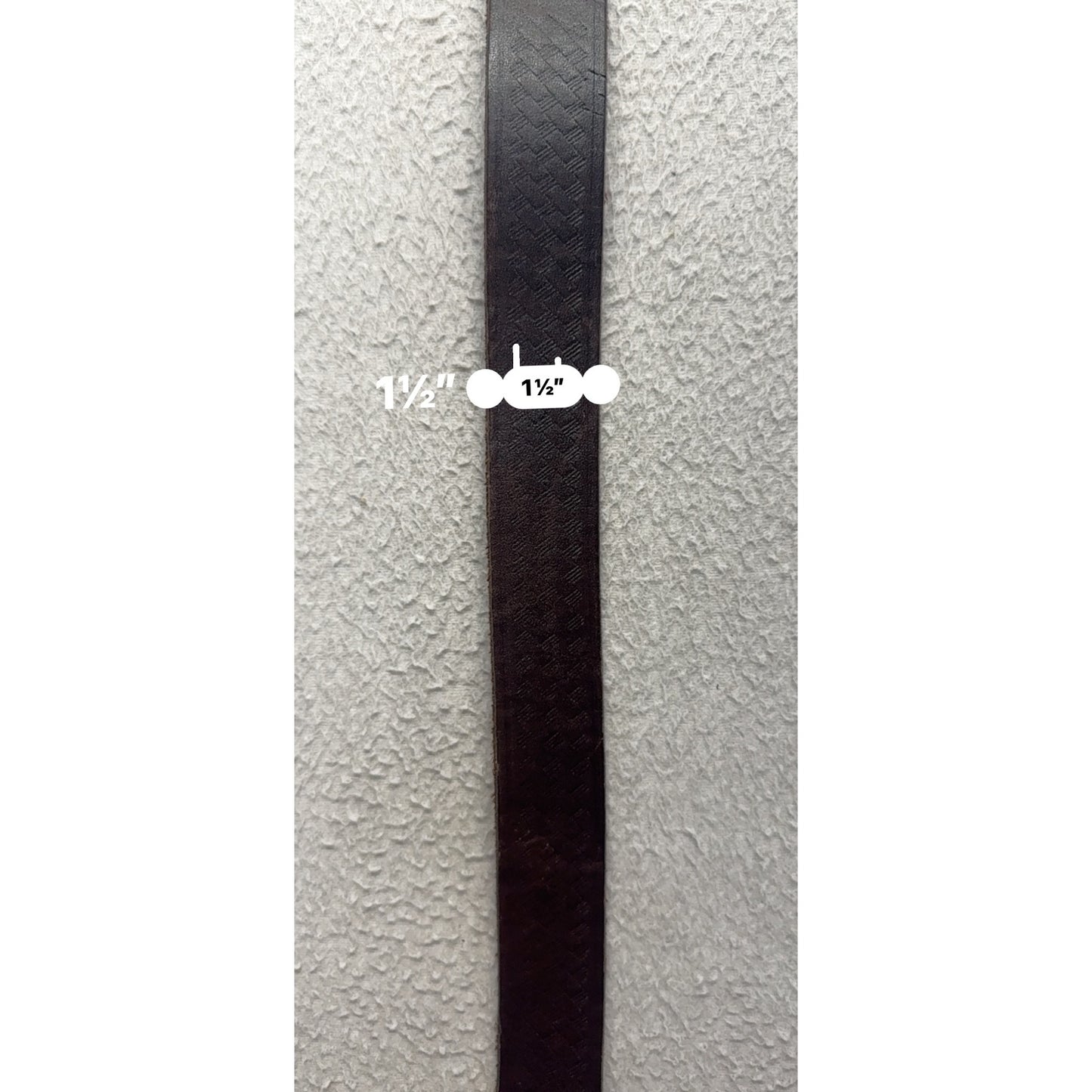 Vintage J.D. Mills Co. Genuine Top Grain Leather Belt 36 Brown Brass Buckle 6B