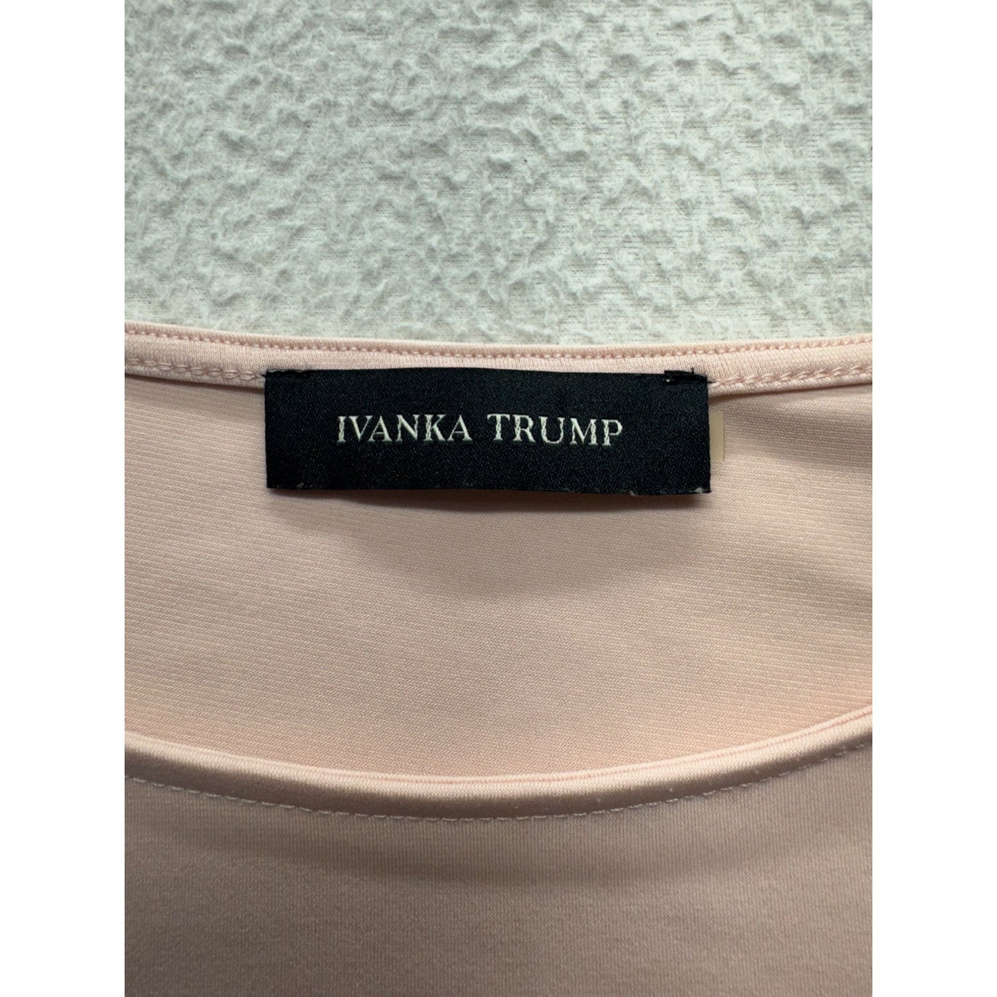 Ivanka Trump Blush Pink Layered Long Sleeve Top Size M #9944